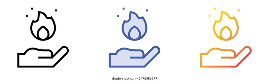 magic icon. Linear, Blue Fill and Gradient Style Design Isolated On White Background