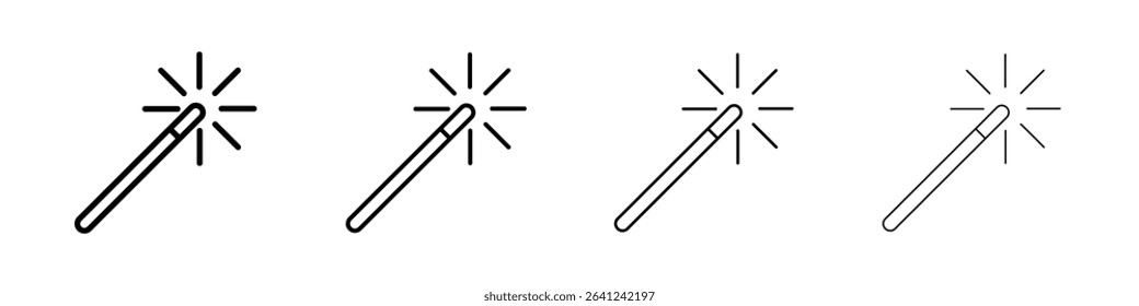 Magic icon Outline sign symbol set