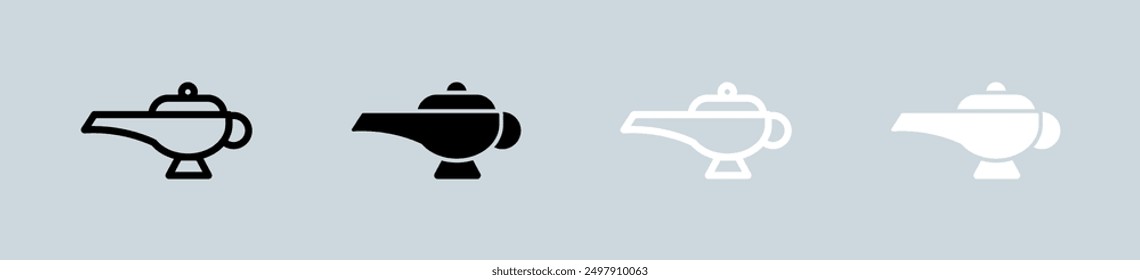 Magic icon set in black and white. Magical signs vector illustration.