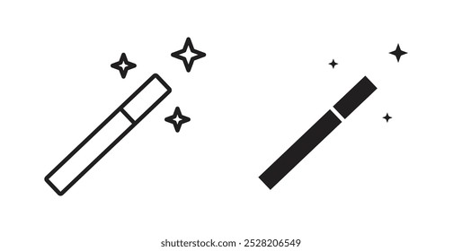 Magic icon in solid and stroke style.