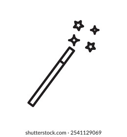 Magic icon Thin line flat illustration