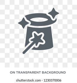 Magic icon. Trendy flat vector Magic icon on transparent background from Fairy Tale collection. 