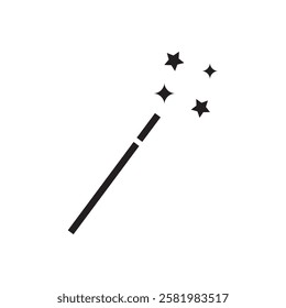 Magic icon Vector flat thin line illustration