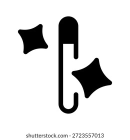 Illustration zum Entwurf eines Vektorsymbols mit magischen Symbolen