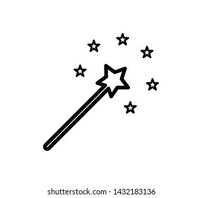 Magic icon vector ,magic wand illustration