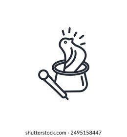Magic icon. vector.Editable stroke.linear style sign for use web design,logo.Symbol illustration.