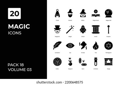 Magic icons collection. Set contains such Icons as book, clipart, clothing, collection, and more	