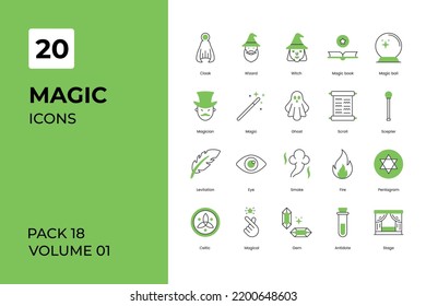 Magic icons collection. Set contains such Icons as book, clipart, clothing, collection, and more	