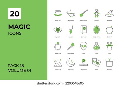 Magic icons collection. Set contains such Icons as book, clipart, clothing, collection, and more	
