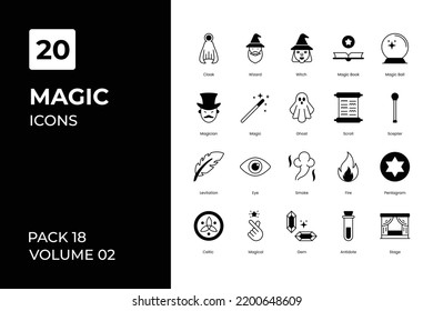 Magic icons collection. Set contains such Icons as book, clipart, clothing, collection, and more	