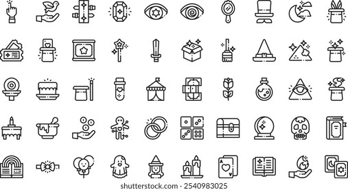 Magic icons High-Quality Vector Icons Collection with Editable Stroke. Ideal for Professional and Creative Projects.