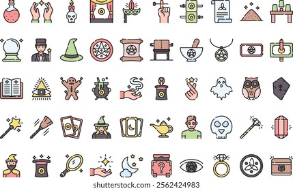 Magic icons High-Quality Vector Icons Collection with Editable Stroke. Ideal for Professional and Creative Projects.