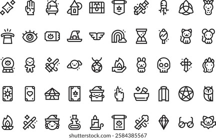 Magic icons High-Quality Vector Icons Collection with Editable Stroke. Ideal for Professional and Creative Projects.