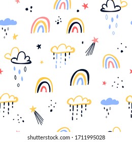 Magic icons seamless pattern vector illustration for t-shirt design. Vector illustration design for fashion fabrics, textile graphics, prints.