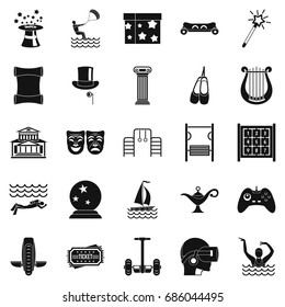 Magic icons set. Simple set of 25 magic icons for web isolated on white background