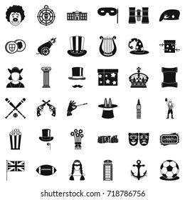 Magic icons set. Simple style of 36 magic vector icons for web isolated on white background