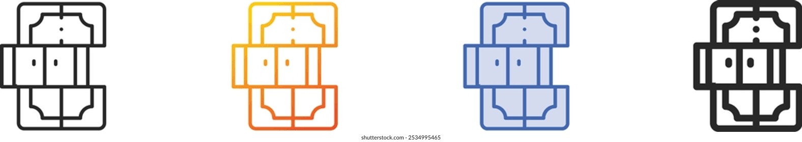 magic icon.Thin Linear, Gradient, Blue Stroke and bold Style Design Isolated On White Background