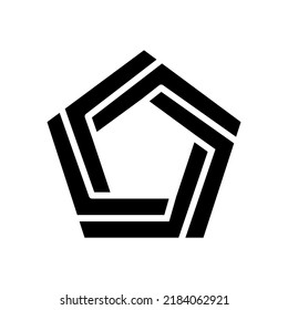 magic impossible geometric shape glyph icon vector. magic impossible geometric shape sign. isolated symbol illustration