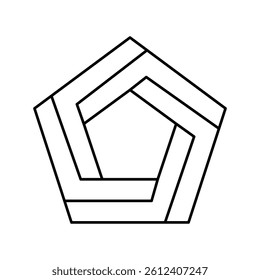 magic impossible geometric shape line icon vector. magic impossible geometric shape sign. isolated contour symbol black illustration