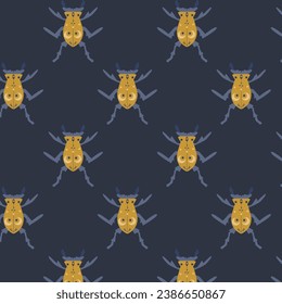 magic insect bug in bohemian style - pattern