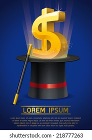 Magic Investment Vector Illustration