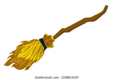 Magic item: Wizard's flying broom. Broom for cleaning the house.