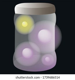 Magic Jar With Bubble Lights Inside