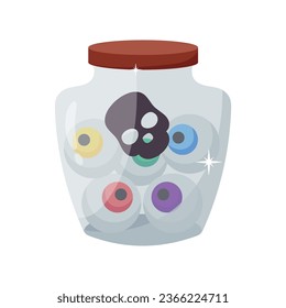 Magic jar vector colorful stickers Icon Design illustration. EPS 10 File