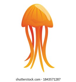 Magic jellyfish icon. Cartoon of magic jellyfish vector icon for web design isolated on white background