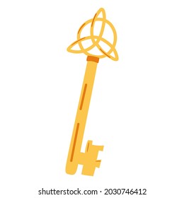 Magic key hand-drawn vector illustration.