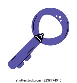 magic key icon on white background