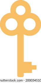 Magic key, illustration, on a white background.
