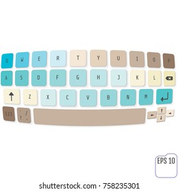 Magic Keyboard isolated on white background. Vector modern keyboard. Concept for kids.
