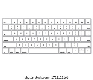 Magic Keyboard vector top view - Shutterstock ID 1722123166