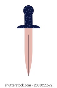 diseño de cuchillo mágico sobre blanco