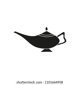 Magic lamp black icon