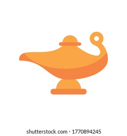 magic lamp flat style icon vector illustration design