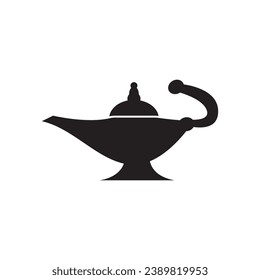 plantilla de logotipo del icono del género de la lámpara mágica