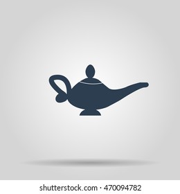 Magic lamp Icon. Concept illustration for design.