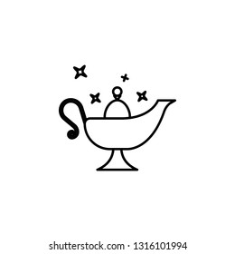 Magic lamp icon. Element of magic for mobile concept and web apps icon. Thin line icon for website design and development
