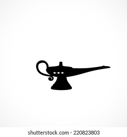 Magic Lamp Icon Isolated On White Background