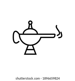 Magic Lamp icon line style vector for your design