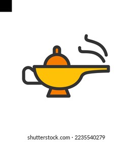magic lamp icon logo design