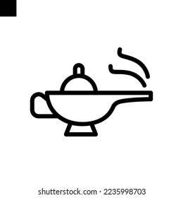 Design-Design-Stil mit magischer Lampe-Symbol