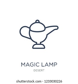Magic lamp icon. Trendy flat vector Magic lamp icon on white background from Desert collection, vector illustration can be use for web and mobile, eps10