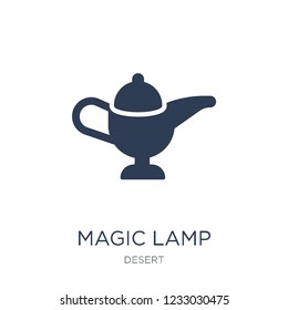 Magic lamp icon. Trendy flat vector Magic lamp icon on white background from Desert collection, vector illustration can be use for web and mobile, eps10