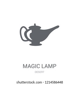 Magic lamp icon. Trendy Magic lamp logo concept on white background from Desert collection. Suitable for use on web apps, mobile apps and print media.