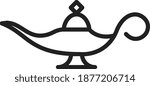 Magic lamp icon, vector illustration