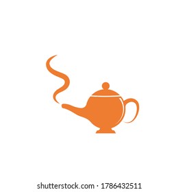 plantilla de diseño de ilustración de vector de icono de lámpara mágica
