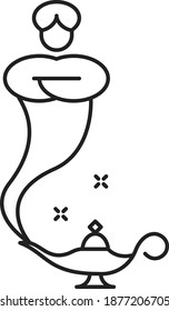 Zauberlampensymbol, Vektorgrafik